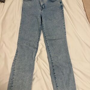 Good American Light Blue Straight Leg Jeans